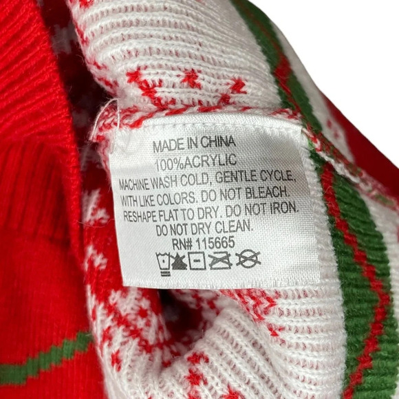 Nickelodeon SpongeBob SquarePants Ugly Christmas Holiday Sweater Red Size Small - Picture 7 of 10